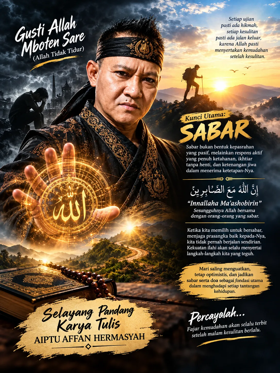 Menghadapi Badai Kehidupan dengan Prinsip "Gusti Allah Mboten Sare" : Kisah Keteguhan Hati di Tengah Kesulitan