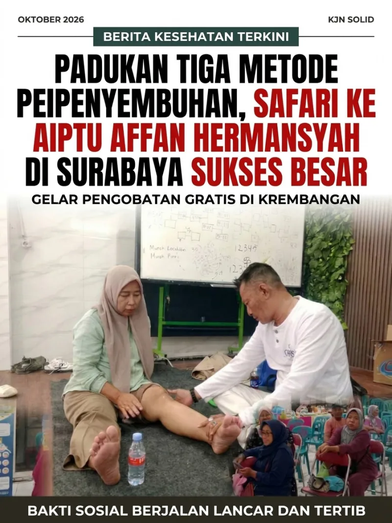Integrasi Medis hingga Supranatural Sukses, Intip Ramainya Safari Kesehatan Aiptu Affan Hermansyah di Surabaya