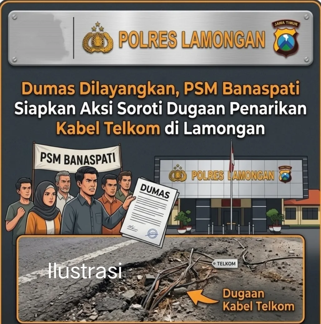 Dumas Dilayangkan, PSM Banaspati Siapkan Aksi Soroti Dugaan Penarikan Kabel Telkom di Lamongan