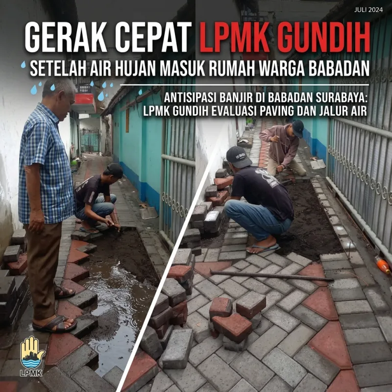 Respons Keluhan Warga Babadan, Ketua LPMK Gundih Turun Tangan Benahi Aliran Air