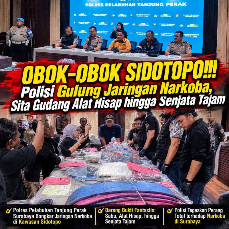 BASMI EPISENTRUM NARKOBA!!! Polres Tanjung Perak Obok-Obok Sidotopo, 19 Orang Diamankan