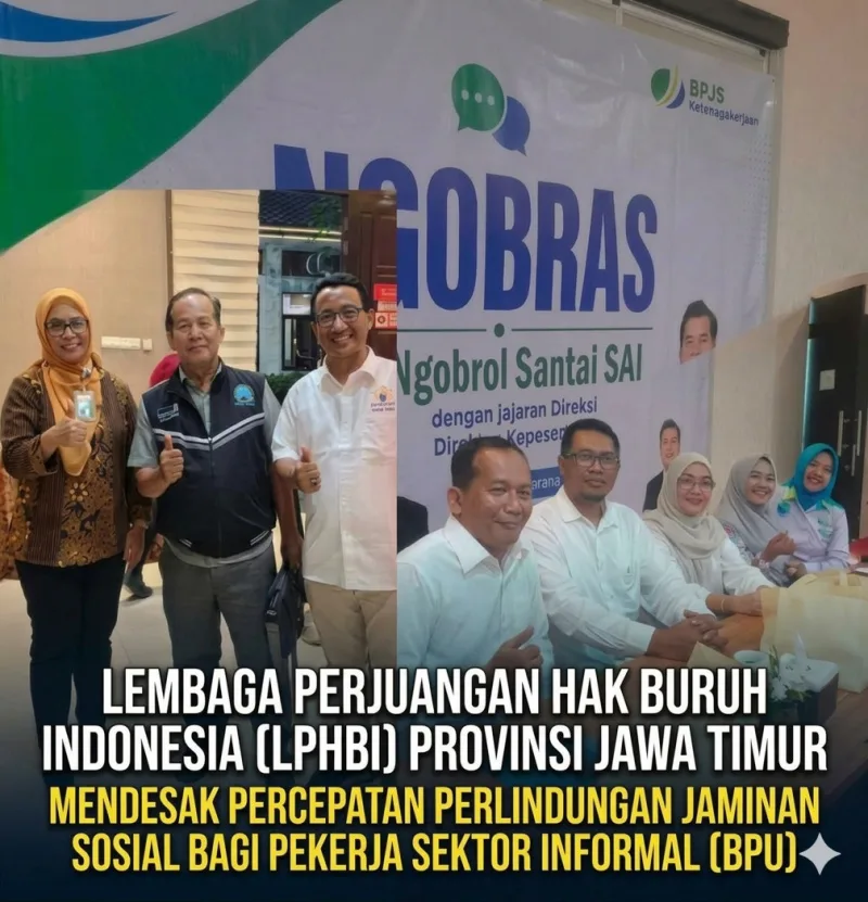 Ngobrol Santai Perisai, LPHBI Jawa Timur Desak Perluasan Jaminan Sosial untuk Buruh Informal
