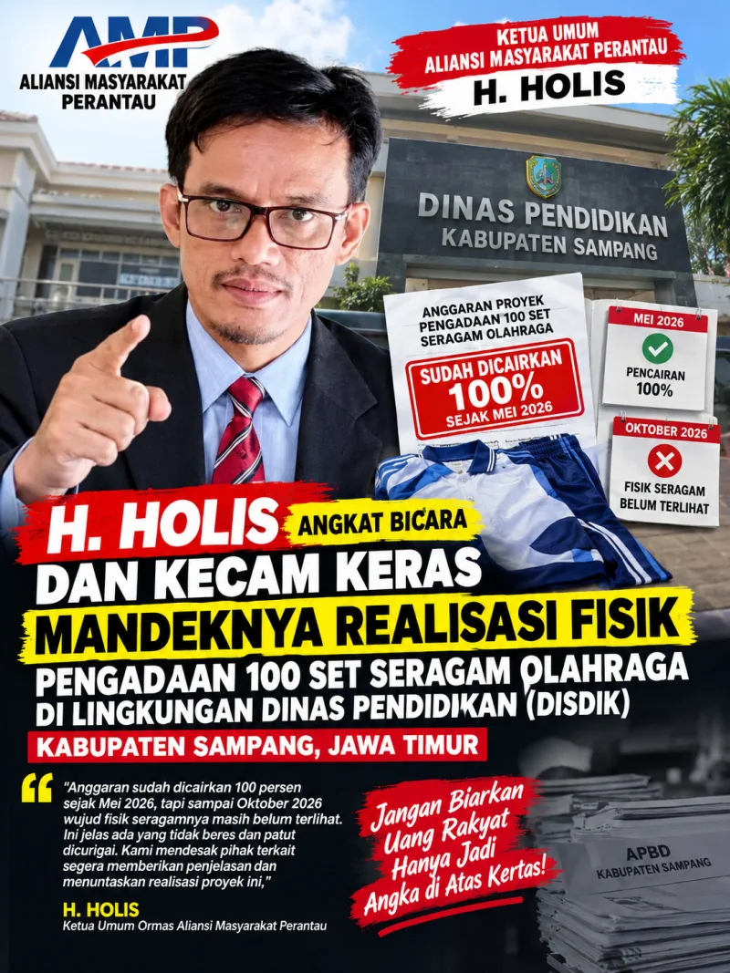 Aliansi Masyarakat Perantau Desak Transparansi Disdik Sampang Terkait Proyek Seragam Olahraga yang Mandek???