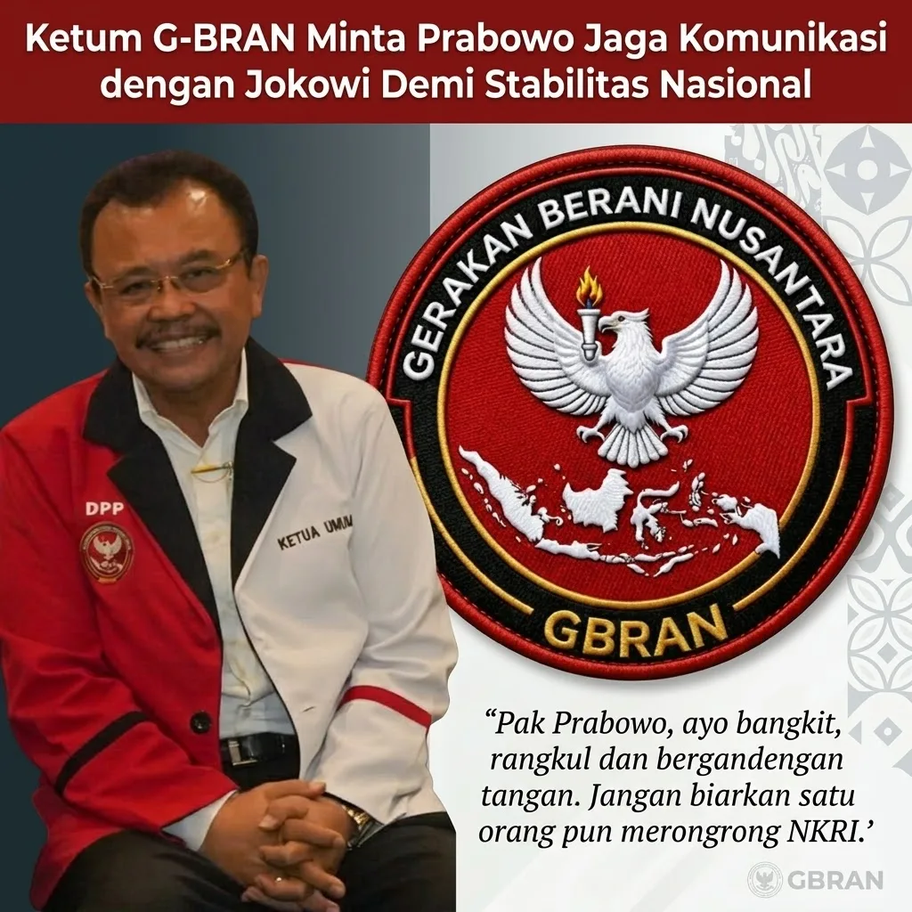 Ketum G-BRAN Ingatkan Prabowo: Jaga Hubungan dengan Jokowi, Jangan Terprovokasi Pihak Pengadu Domba!