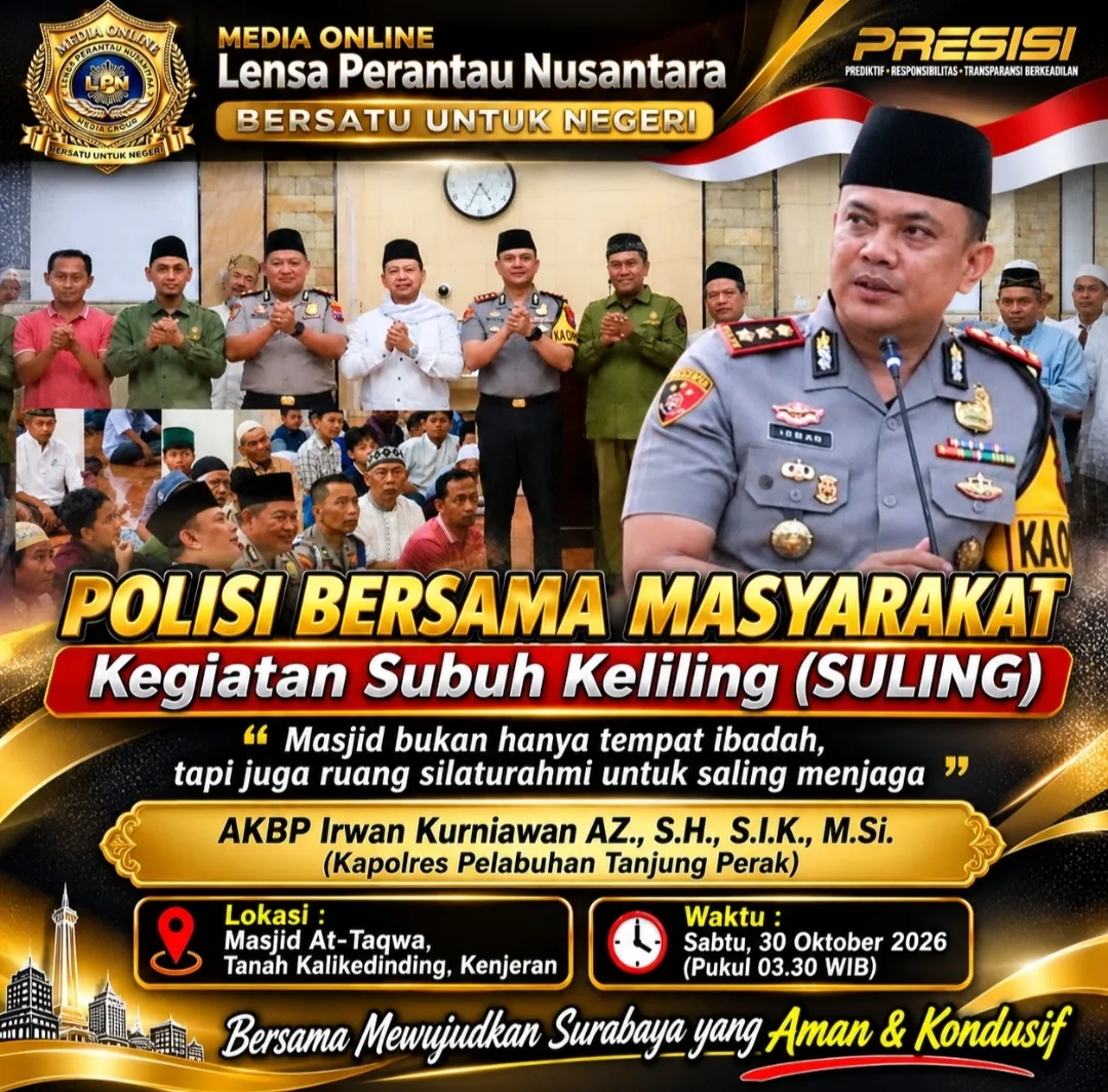 Dekatkan Diri dengan Masyarakat, Kapolres Pelabuhan Tanjung Perak Sambangi Masjid At-Taqwa Pogot